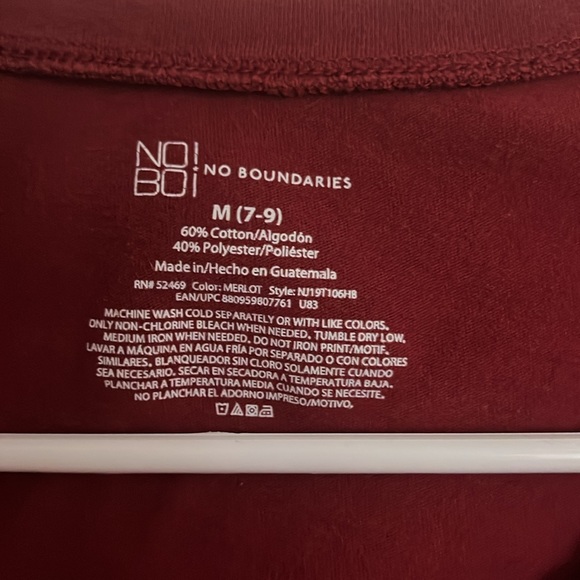 dark red semi fitted top - Picture 3 of 3